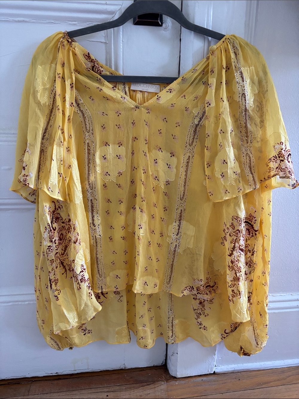 Ulla Johnson Floral Boho Peasant Top